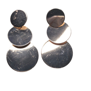 🍭*6/$30* copper tone circle statement earrings